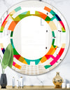 Diamond Retro IX - Modern Round or Oval Wall Mirror - Space