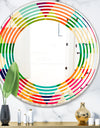Diamond Retro IX - Modern Round or Oval Wall Mirror - Wave