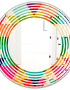Diamond Retro IX - Modern Round or Oval Wall Mirror - Wave