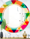 Diamond Retro IX - Modern Round or Oval Wall Mirror - Triple C