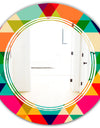 Diamond Retro IX - Modern Round or Oval Wall Mirror - Triple C