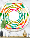Diamond Retro IX - Modern Round or Oval Wall Mirror - Whirl