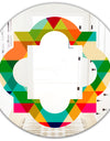Diamond Retro IX - Modern Round or Oval Wall Mirror - Quatrefoil