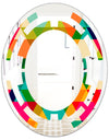 Diamond Retro IX - Modern Round or Oval Wall Mirror - Space