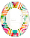 Diamond Retro IX - Modern Round or Oval Wall Mirror - Wave