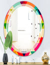 Diamond Retro IX - Modern Round or Oval Wall Mirror - Triple C