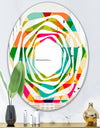 Diamond Retro IX - Modern Round or Oval Wall Mirror - Whirl