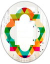 Diamond Retro IX - Modern Round or Oval Wall Mirror - Quatrefoil