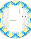 Retro Pattern Abstract Design IX - Modern Round or Oval Wall Mirror - Triple C