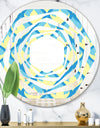 Retro Pattern Abstract Design IX - Modern Round or Oval Wall Mirror - Whirl
