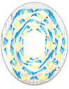 Retro Pattern Abstract Design IX - Modern Round or Oval Wall Mirror - Whirl