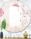 roses pattern - Modern Round or Oval Wall Mirror - Wave