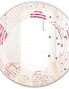 roses pattern - Modern Round or Oval Wall Mirror - Wave