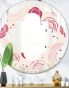 roses pattern - Modern Round or Oval Wall Mirror - Quatrefoil