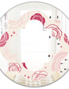 roses pattern - Modern Round or Oval Wall Mirror - Quatrefoil