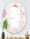 roses pattern - Modern Round or Oval Wall Mirror - Wave