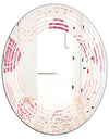 roses pattern - Modern Round or Oval Wall Mirror - Wave