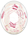 roses pattern - Modern Round or Oval Wall Mirror - Whirl