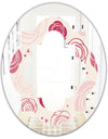 roses pattern - Modern Round or Oval Wall Mirror - Quatrefoil