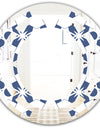 Abstract Retro Geometrical Design I - Modern Round or Oval Wall Mirror - Space