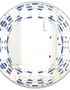 Abstract Retro Geometrical Design I - Modern Round or Oval Wall Mirror - Wave