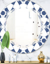Abstract Retro Geometrical Design I - Modern Round or Oval Wall Mirror - Triple C