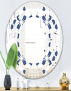Abstract Retro Geometrical Design I - Modern Round or Oval Wall Mirror - Space