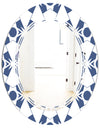Abstract Retro Geometrical Design I - Modern Round or Oval Wall Mirror - Triple C
