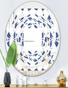 Abstract Retro Geometrical Design I - Modern Round or Oval Wall Mirror - Whirl