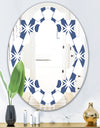 Abstract Retro Geometrical Design I - Modern Round or Oval Wall Mirror - Quatrefoil