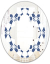 Abstract Retro Geometrical Design I - Modern Round or Oval Wall Mirror - Quatrefoil