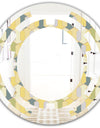 Abstract Retro Geometrical Design II - Modern Round or Oval Wall Mirror - Space