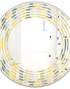 Abstract Retro Geometrical Design II - Modern Round or Oval Wall Mirror - Wave