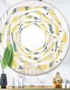 Abstract Retro Geometrical Design II - Modern Round or Oval Wall Mirror - Whirl