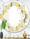 Abstract Retro Geometrical Design II - Modern Round or Oval Wall Mirror - Quatrefoil