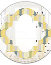 Abstract Retro Geometrical Design II - Modern Round or Oval Wall Mirror - Quatrefoil