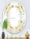 Abstract Retro Geometrical Design II - Modern Round or Oval Wall Mirror - Space
