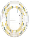 Abstract Retro Geometrical Design II - Modern Round or Oval Wall Mirror - Space