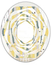 Abstract Retro Geometrical Design II - Modern Round or Oval Wall Mirror - Whirl