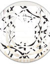 Monochrome Geometric Pattern - Modern Round or Oval Wall Mirror - Whirl