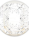 Retro Geometrical Abstract Minimal Pattern III - Modern Round or Oval Wall Mirror - Whirl