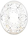 Retro Geometrical Abstract Minimal Pattern III - Modern Round or Oval Wall Mirror - Whirl