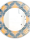 Abstract Retro Design III - Modern Round or Oval Wall Mirror - Wave