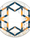 Abstract Retro Design III - Modern Round or Oval Wall Mirror - Hexagon Star