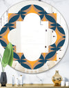 Abstract Retro Design III - Modern Round or Oval Wall Mirror - Quatrefoil