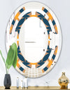 Abstract Retro Design III - Modern Round or Oval Wall Mirror - Space