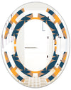 Abstract Retro Design III - Modern Round or Oval Wall Mirror - Space