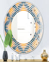 Abstract Retro Design III - Modern Round or Oval Wall Mirror - Wave