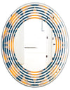 Abstract Retro Design III - Modern Round or Oval Wall Mirror - Wave