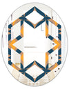 Abstract Retro Design III - Modern Round or Oval Wall Mirror - Hexagon Star